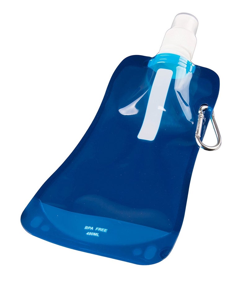 Clever Creations Collapsible Sports Water Bottle 3 Pack, Foldable Leak Proof Travel Bottles for Camping and Hiking, 480 mL Capacity, Blue, Pink, and White - Image 3